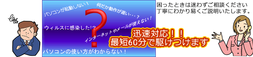 出張サポート迅速対応